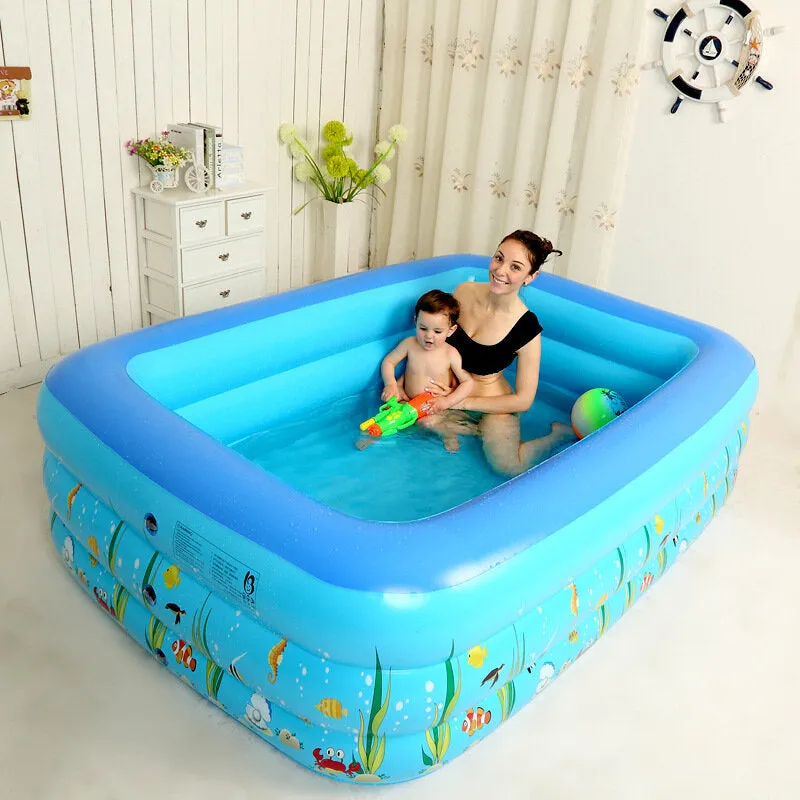 1.2/1.5m Summer Kids Inflatable Swimming Pool Center For Family Outdoor Fun Play