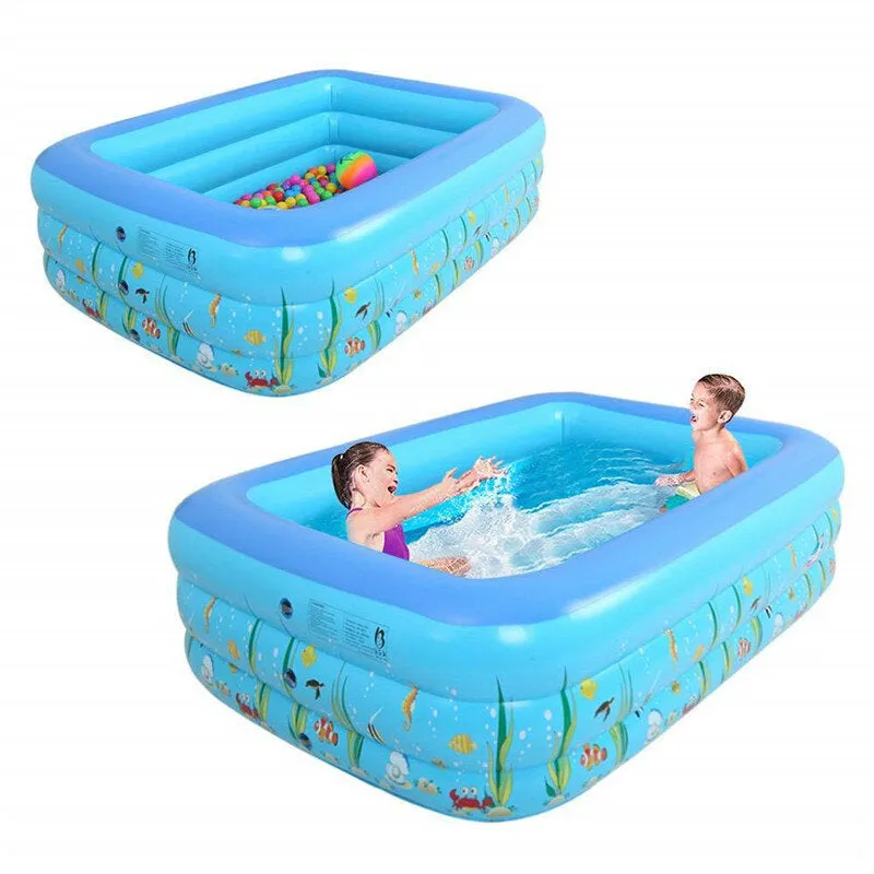 1.2/1.5m Summer Kids Inflatable Swimming Pool Center For Family Outdoor Fun Play
