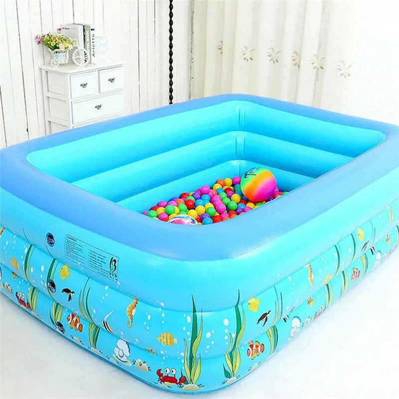 1.2/1.5m Summer Kids Inflatable Swimming Pool Center For Family Outdoor Fun Play