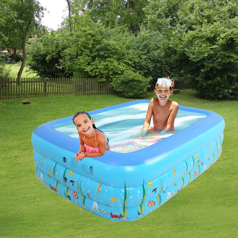 1.2/1.5m Summer Kids Inflatable Swimming Pool Center For Family Outdoor Fun Play