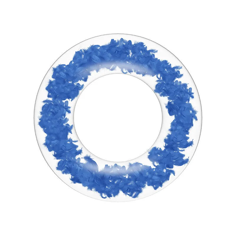 60/90CM Kids/Adult Feathers Inflatable Swimming Ring with Built-in Feathers Beach Summer Pool Float Rafts Party Toys Water Play