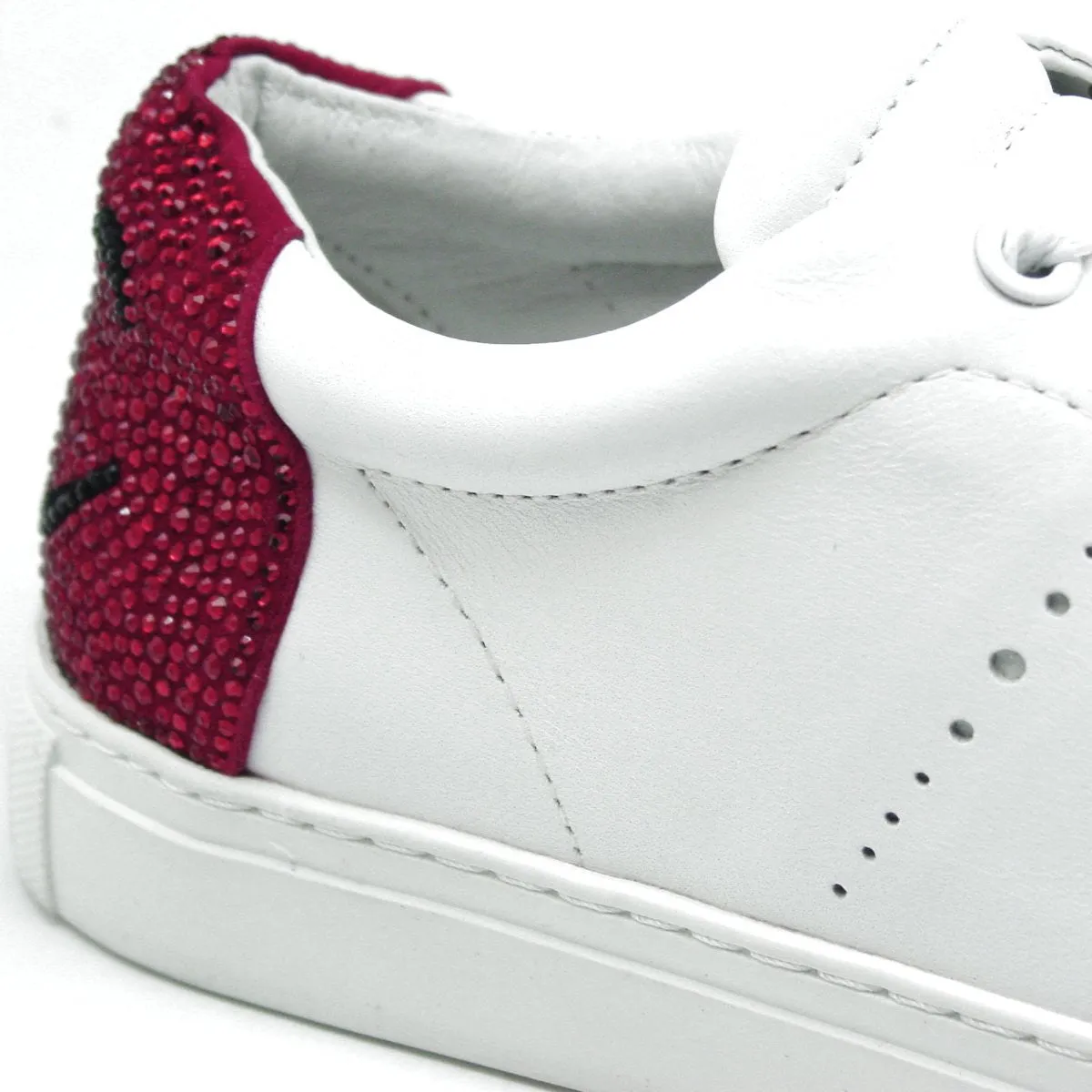 SMILEY WHITE RED